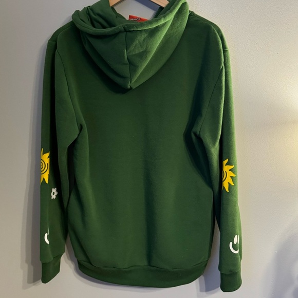 Riot Empire Graphic Wearable Art Psychedelic Hippiecore Green Hoodie Mens Size M - Picture 3 of 6